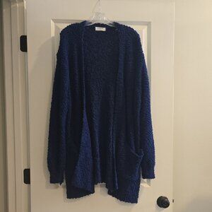 Zenana Outfitters Deep Blue Cardigan